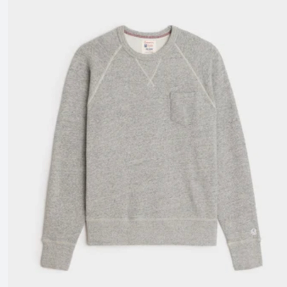 Todd Snyder + Champion Midweight Full Zip Hoodie in Antique Grey Mix XL